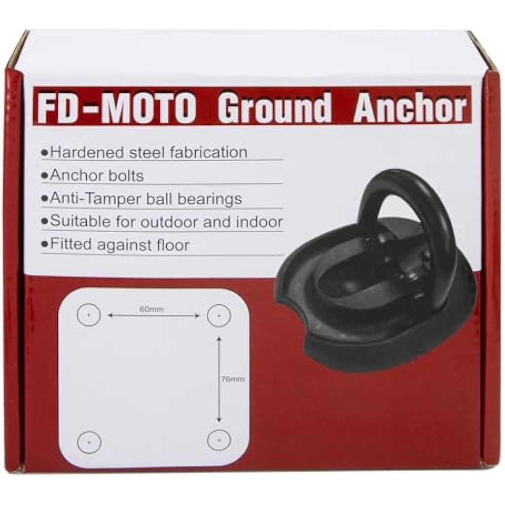 FD-MOTO Hardened Steel Ground Wall Anchor – Motorcycle Security Lock