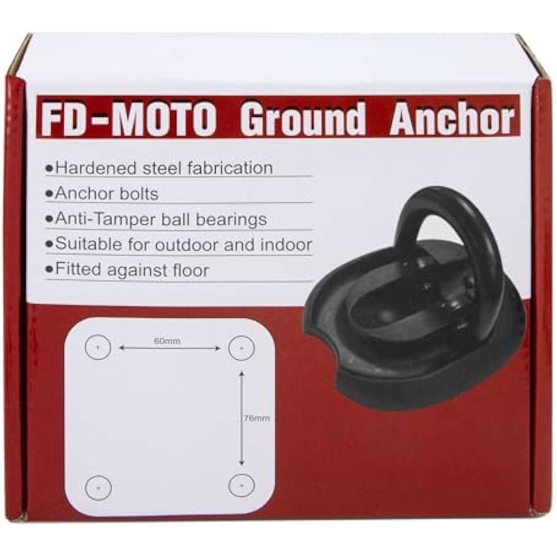 FD-MOTO Hardened Steel Ground Wall Anchor – Motorcycle Security Lock