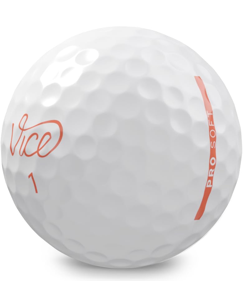 Vice Golf Pro Soft Hue Living Coral Golf Balls – 3-Piece Urethane