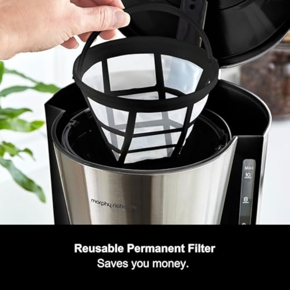 Morphy Richards Equip Filter Coffee Machine | 10 Cup Pour Over Maker