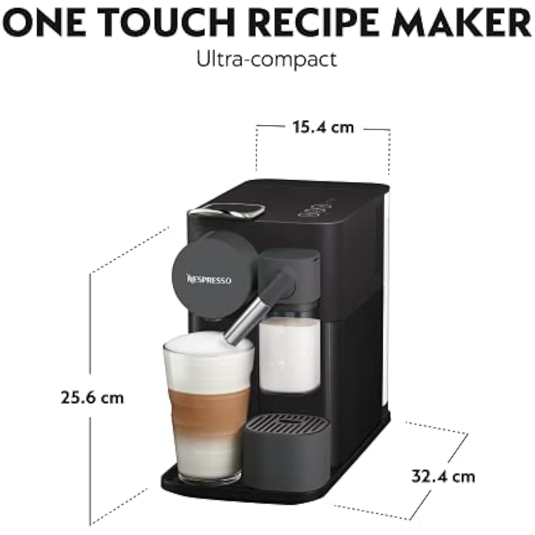 Nespresso Lattissima One Coffee Machine by De'Longhi – Black EN510.B