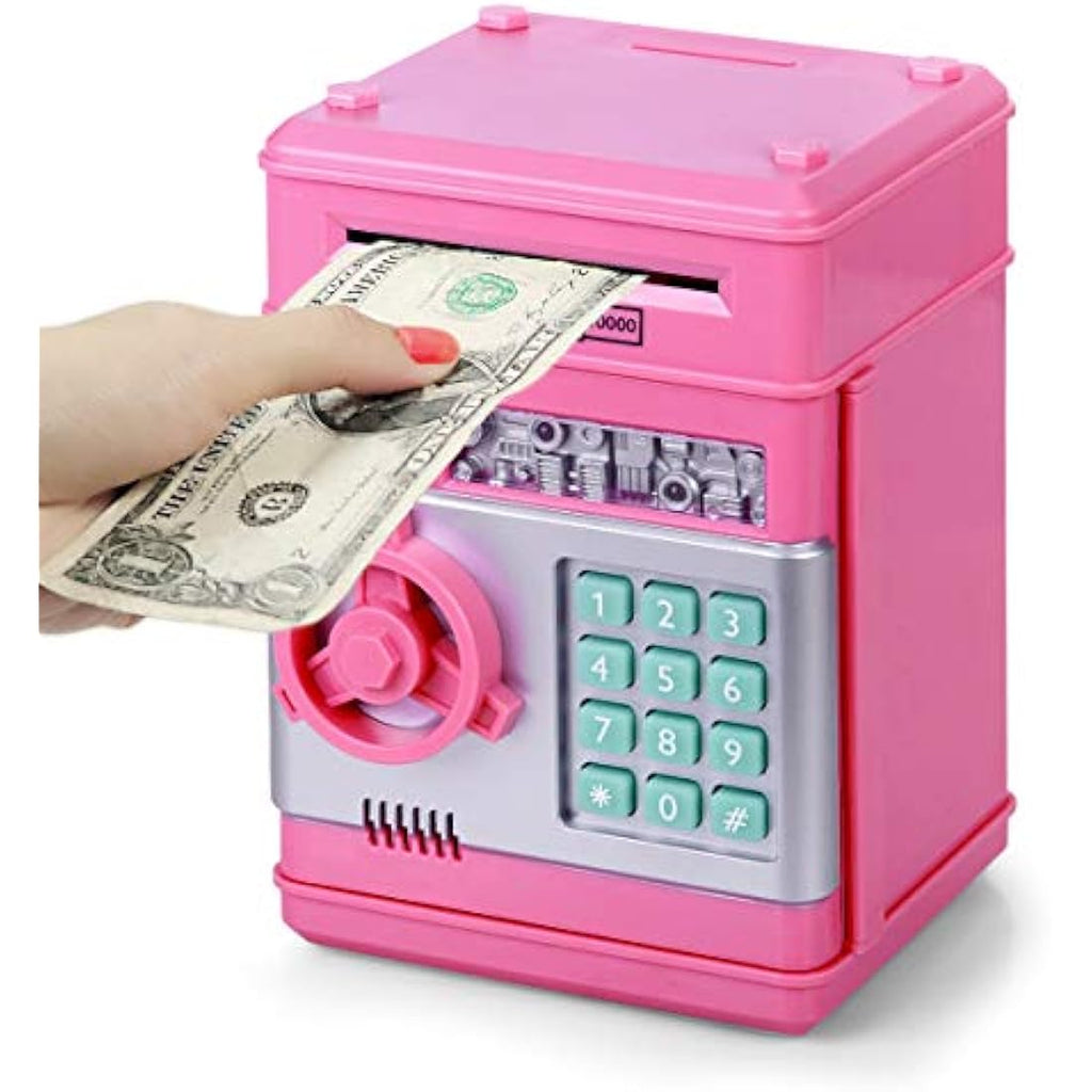 Jolof Store Kids Electronic ATM Piggy Bank – Password Money Safe, Pink