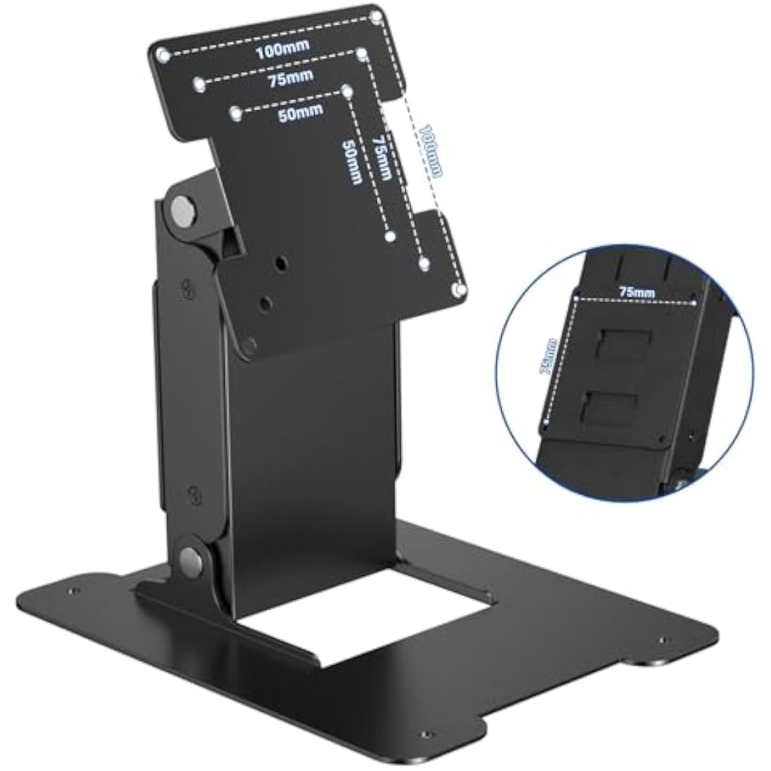 Wearson VESA Monitor Stand – Metal Folding Desk Mount for 7-17 Inch PC