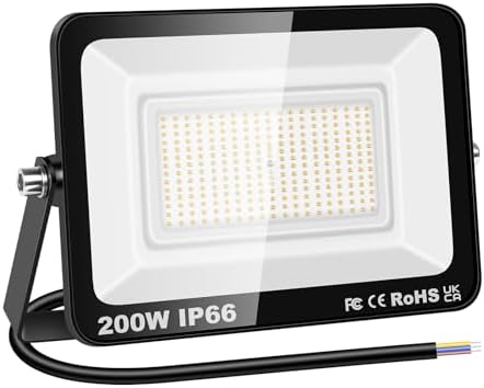 RIGIDON 200W LED Outdoor Flood Light | 20000LM IP66 Waterproof Security Lamp