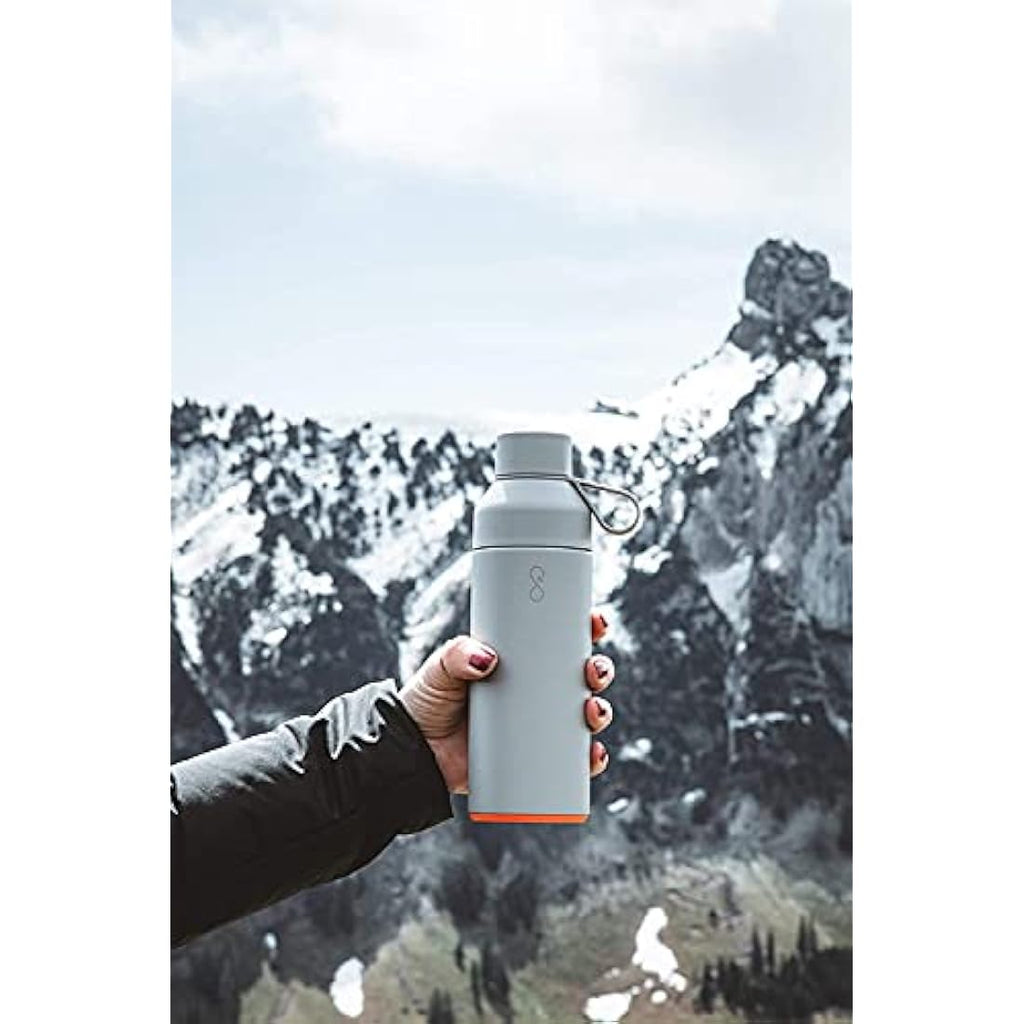 Ocean Bottle 500ml - Recycled Stainless Steel Vacuum Insulated - Rock Grey
