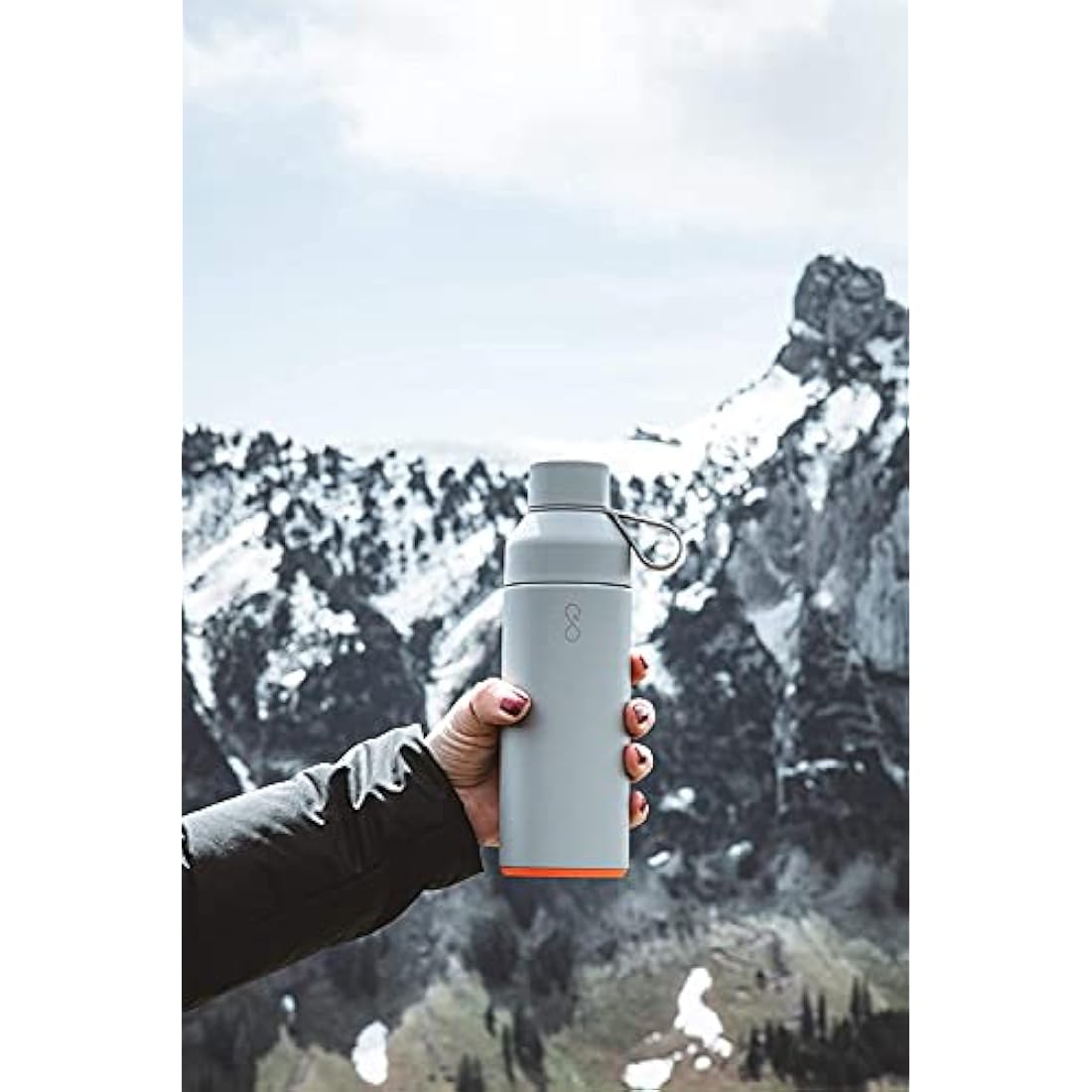Ocean Bottle 500ml - Recycled Stainless Steel Vacuum Insulated - Rock Grey