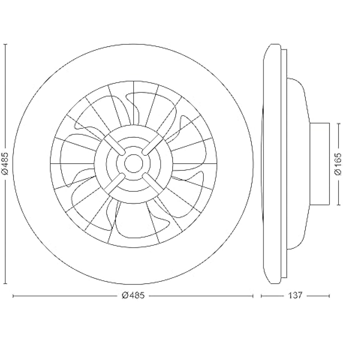 Philips LED Round Fan Light | 60W Slim Ceiling Fan with Remote Control