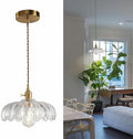 Jolof Store Vintage Glass Flower Pendant Light – Adjustable Hanging Lamp