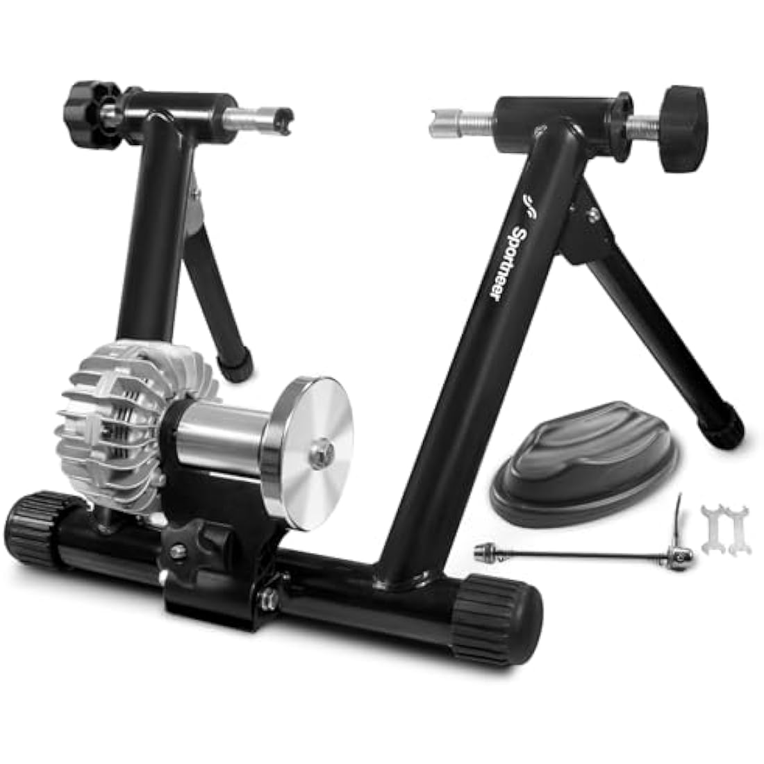 Sportneer Rollentrainer Fahrrad – Fluid Bike Trainer Ständer Schwarz