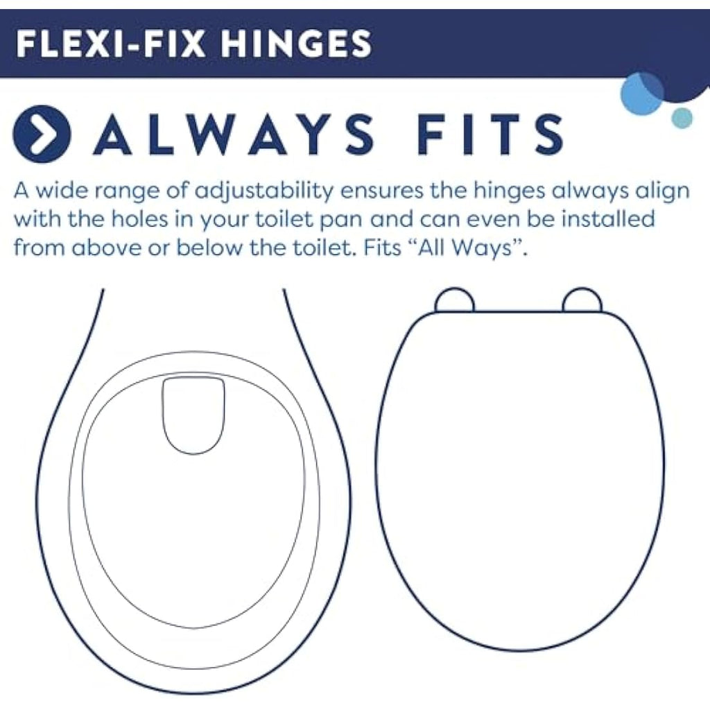 Croydex Eyre D-Shape Toilet Seat | Soft Close & Quick Release | White