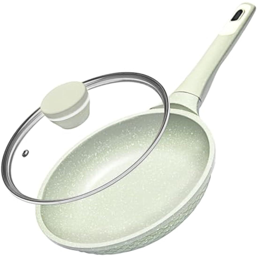 DYGG 20cm Nonstick Frying Pan with Lid | Granite Induction Skillet