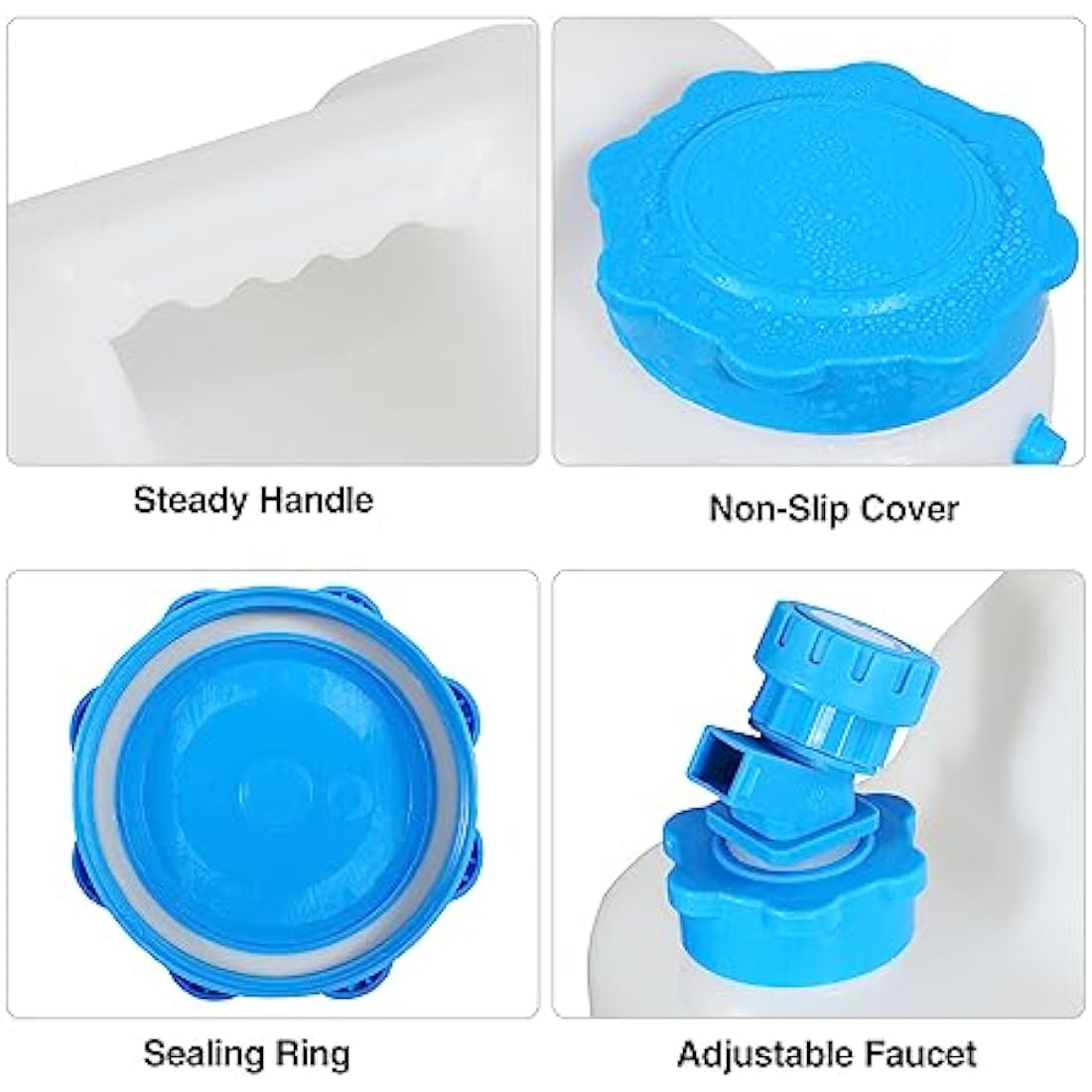 REDCAMP Portable Water Container with Tap | BPA-Free HDPE Storage Jug