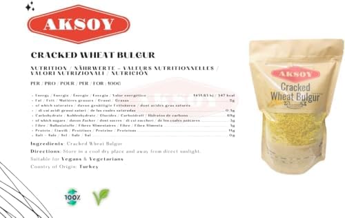 Aksoy Coarse Bulgur Cracked Wheat – 25kg Natural Whole Grain