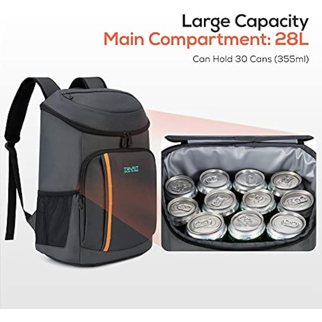 TOURIT 30-Can Insulated Cooler Backpack – Leak-Proof Lightweight Bag
