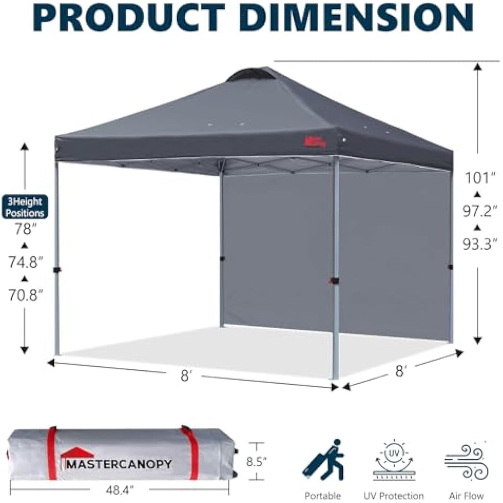 MASTERCANOPY Pop-up Gazebo Tent | 2.5x2.5M UV Protection Canopy