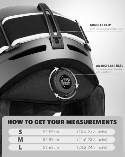 Findway Ski Helmet and Goggles Set | Adjustable Snowboard Gear for Adults
