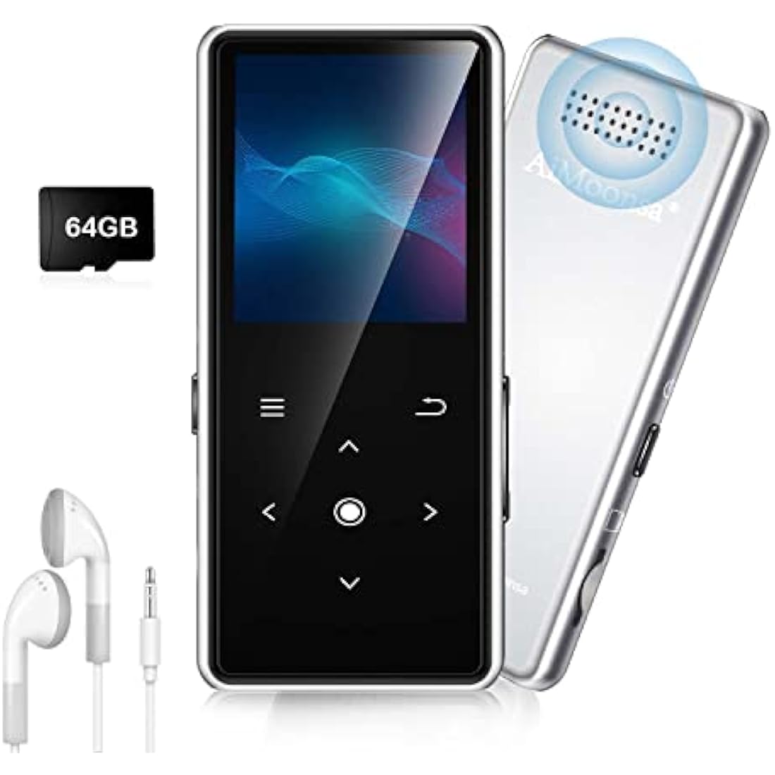 AiMoonsa 64GB MP3 Player with Bluetooth 5.2 | HiFi Lossless Music Player