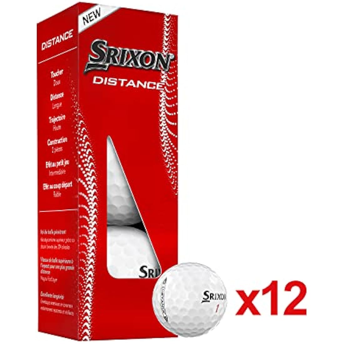 Srixon Distance Golf Balls – 12 Pack High Velocity 2-Piece White