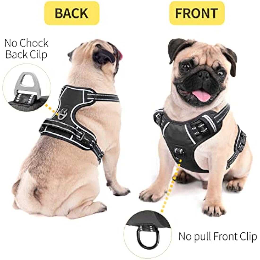 HEELE No-Pull Dog Harness | Reflective Padded Adjustable Vest - Green
