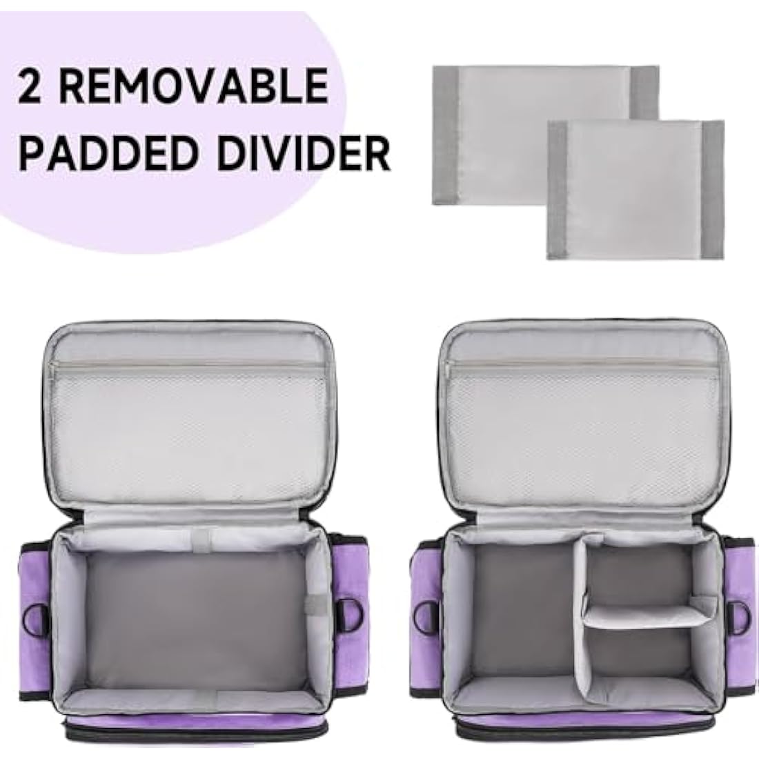 LEFOR·Z Extra Large Double-Layer Sewing Box Organizer Bag - Purple