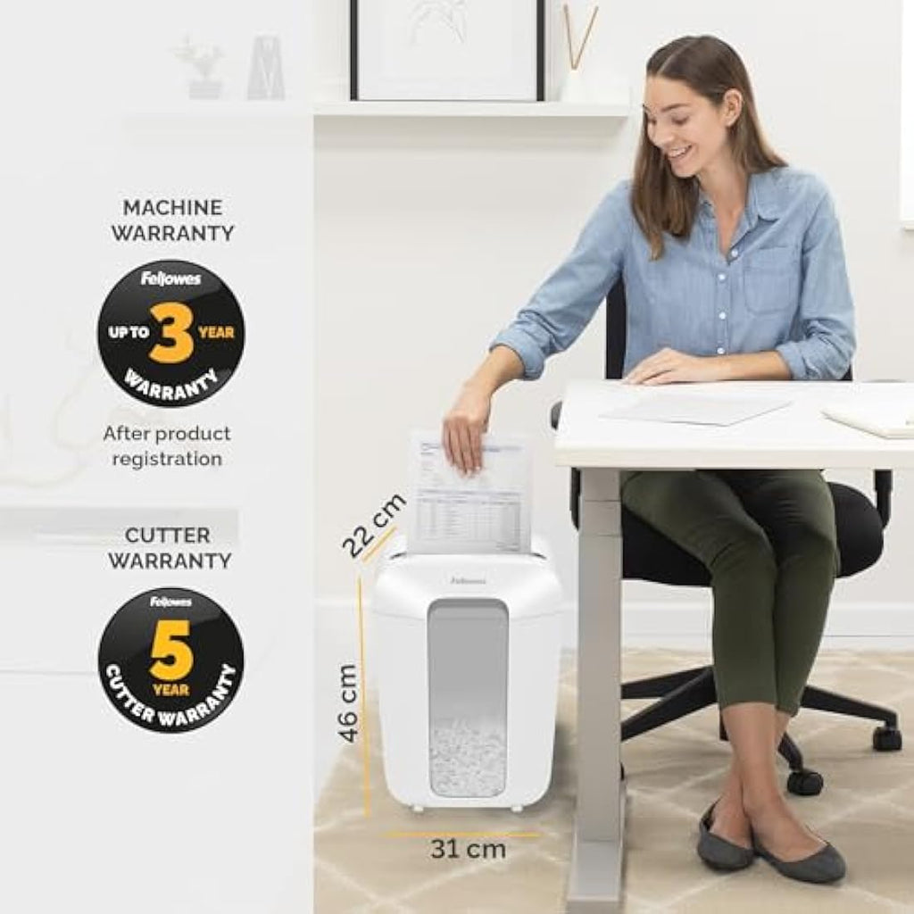 Fellowes Powershred LX70 Cross-Cut Paper Shredder - 11 Sheet, White