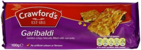 Crawfords Garibaldi Biscuits – Currant Fruit Cookies, 100g (Pack of 12)