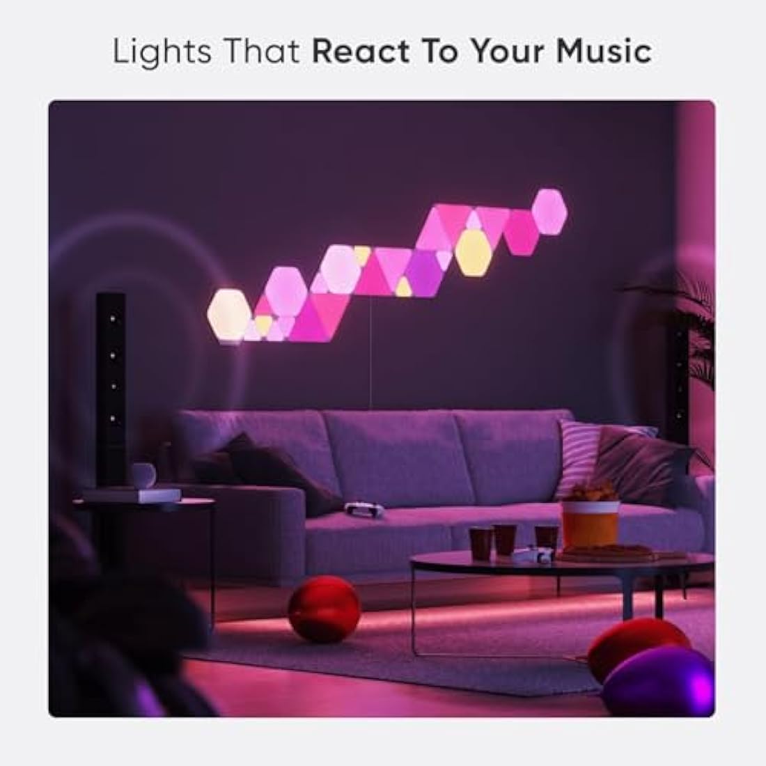 Nanoleaf Shapes Hexagon Starter Kit | 9 Modular LED Smart Light Panels