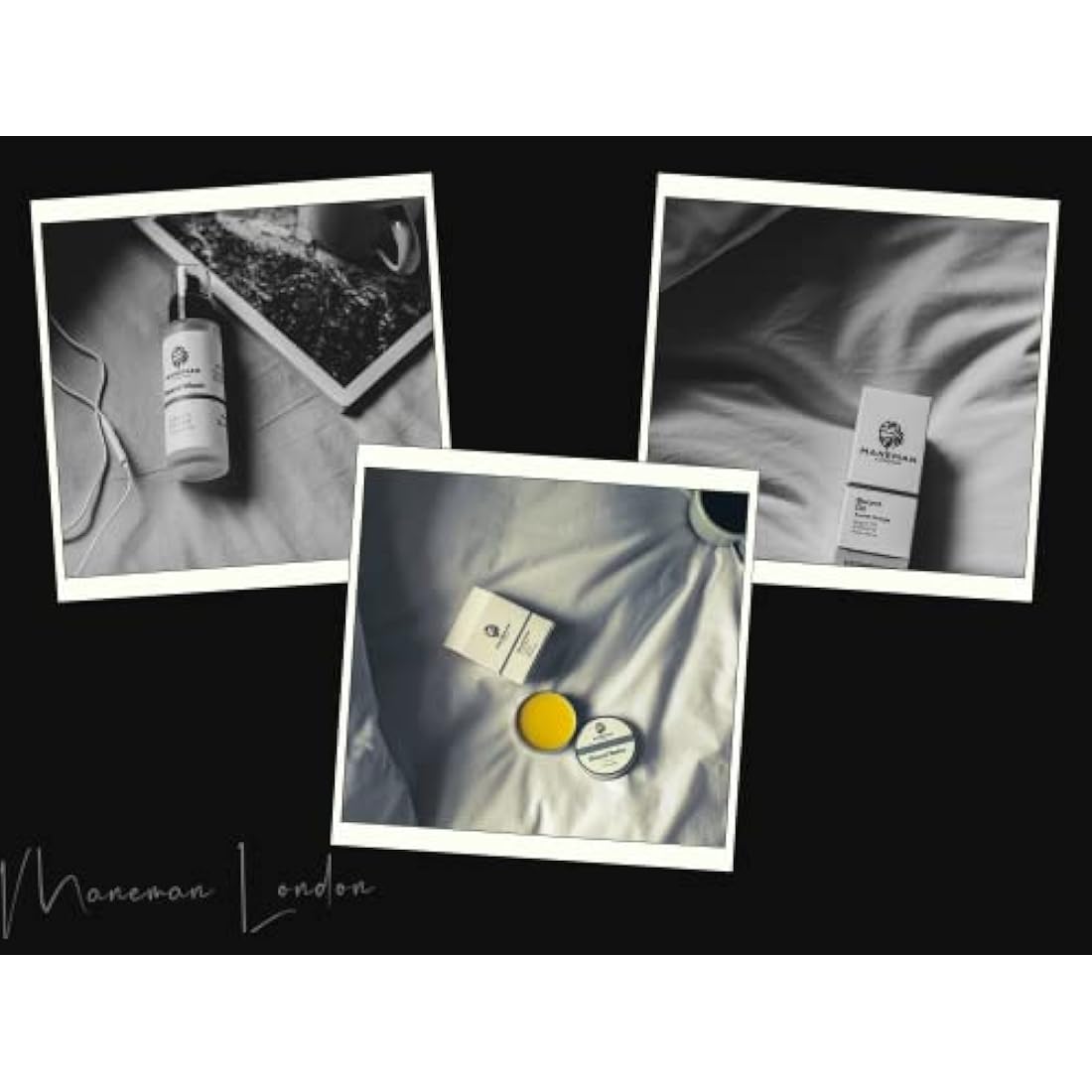 Maneman London Beard Grooming Kit - 7 Piece Natural Gift Set for Men