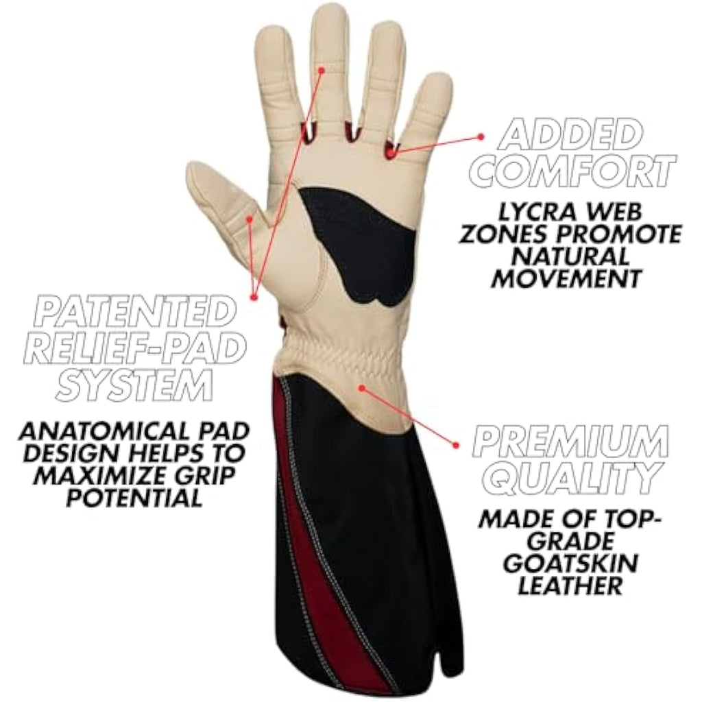 Bionic Women's Rose Gardening Gloves – Thorn Proof Goatskin Leather