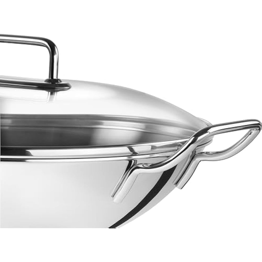 ZWILLING Plus Stainless Steel Wok with Glass Lid, Induction, 32 cm