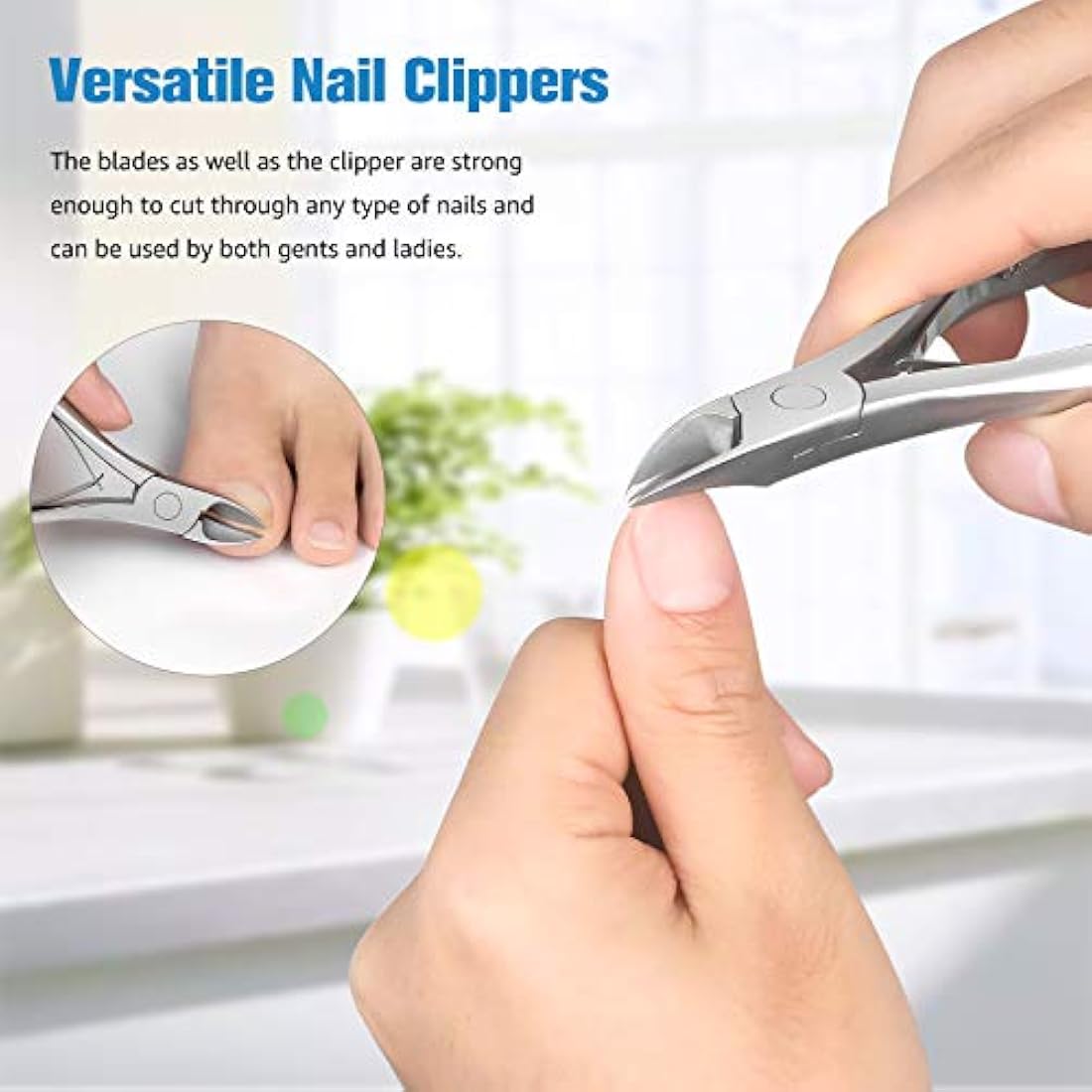 FERYES Heavy Duty Toenail Clippers | Stainless Steel for Thick Nails