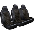 Renault Trafic Van Seat Covers – Black Quilted Leather 2+1 Set