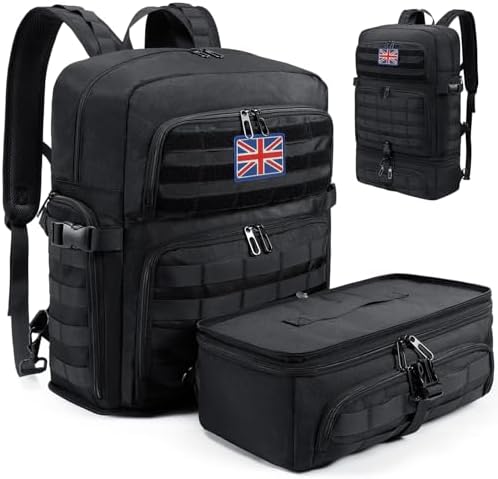 BERTASCHE Tactical Lunch Backpack | Insulated Laptop Work Bag – Black