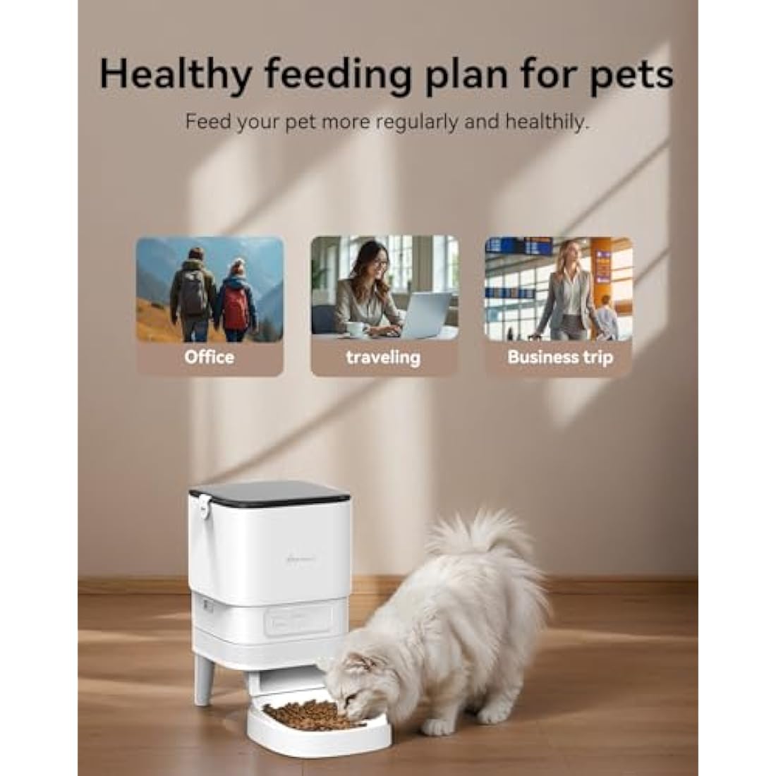 APETDOLA Automatic Cat Feeder - 4L Smart WiFi Food Dispenser with App