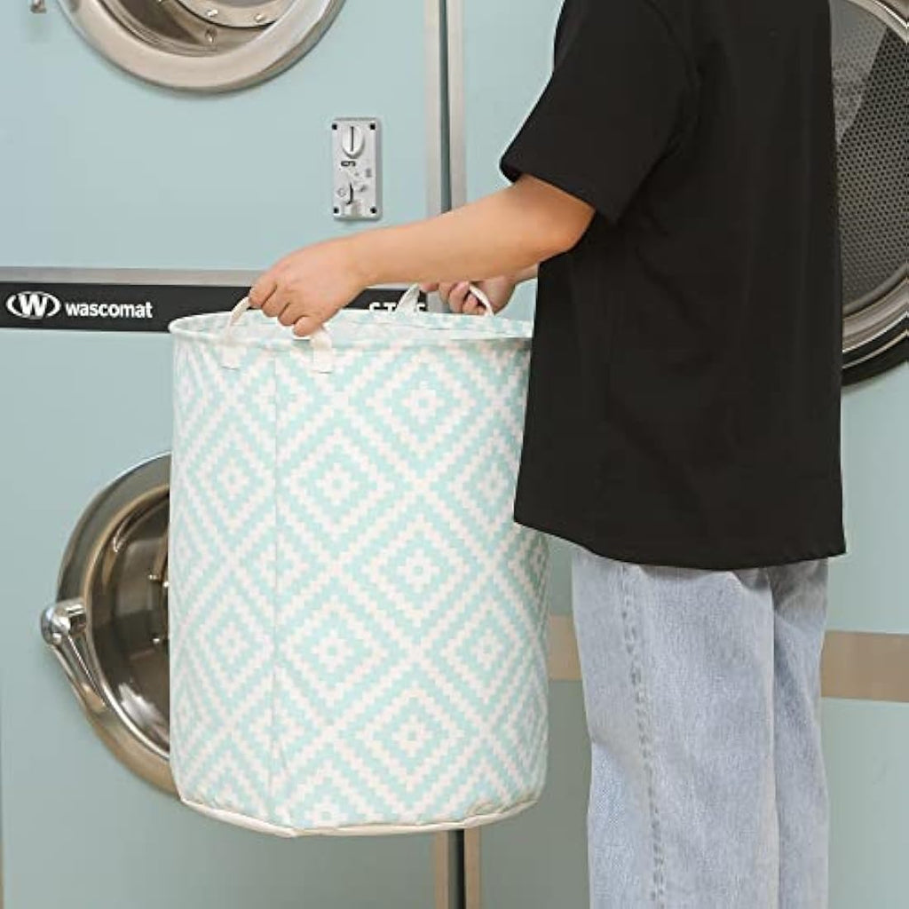 Ramie Cotton Laundry Hamper – Large Folding Storage Basket