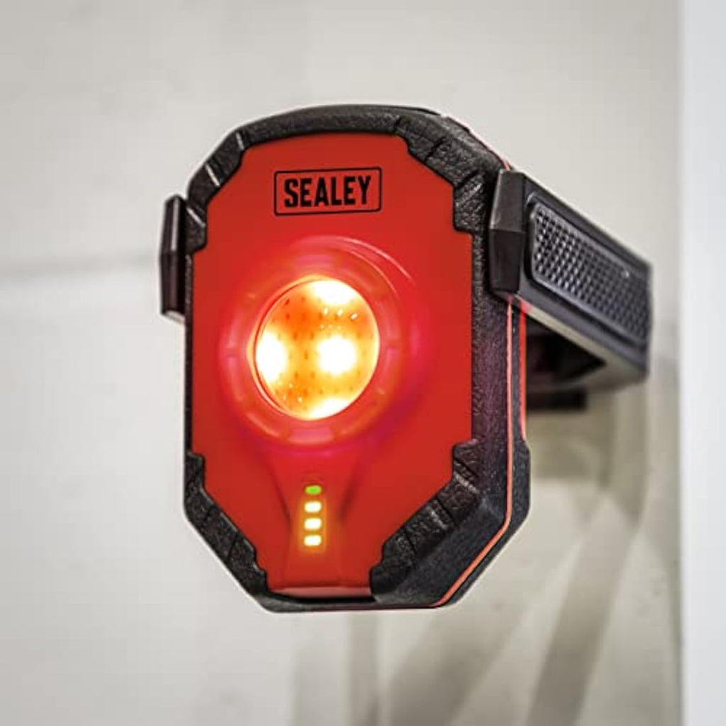 Sealey 15W COB LED Rechargeable Worklight - Portable LED315 Black/Red