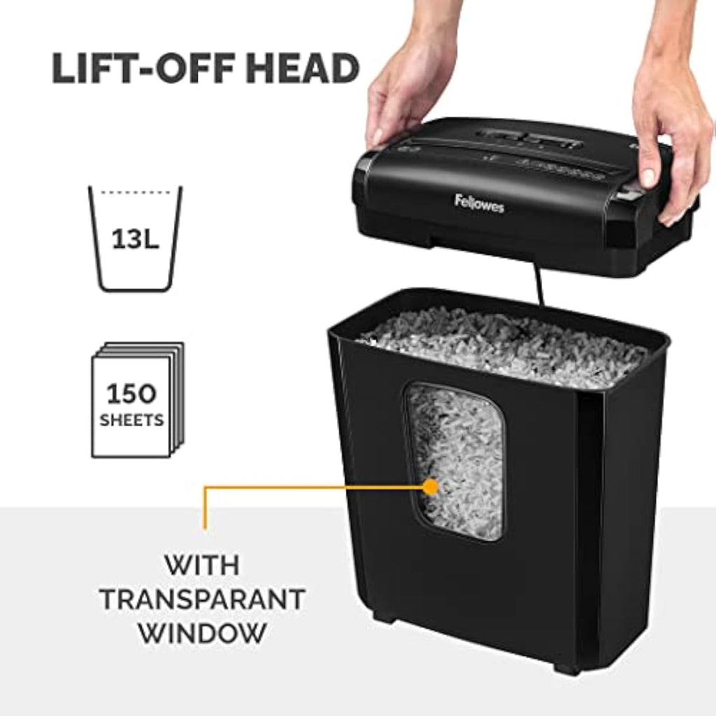 Fellowes Powershred 6M Mini-Cut Paper Shredder | P-4 Security | 13L Bin