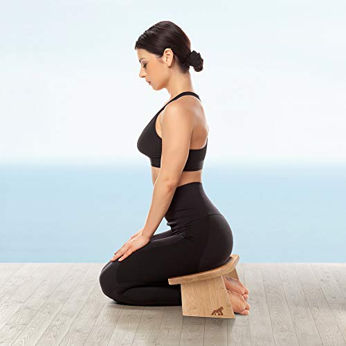 My Fat Gorilla Ergonomic Bamboo Meditation Stool - Foldable Yoga Bench