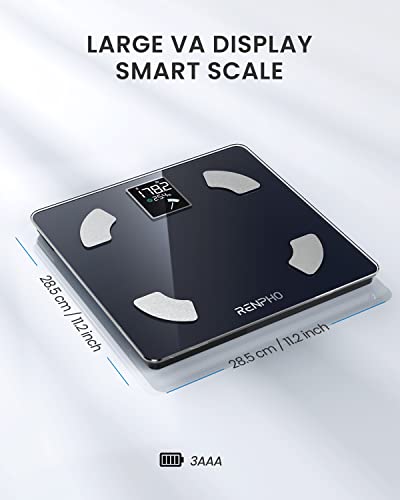 RENPHO Smart Body Fat Scale – Digital BMI Bathroom Scale with VA Screen