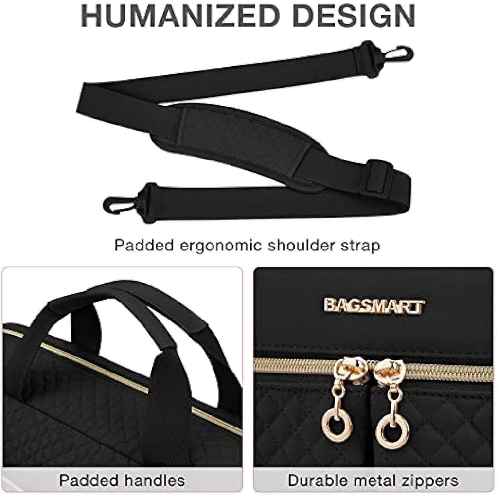 Bagsmart 17.3 Inch Laptop Briefcase – Water Resistant Business Bag
