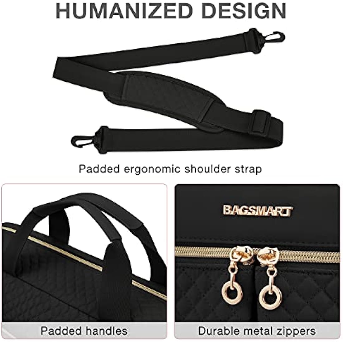 Bagsmart 17.3 Inch Laptop Briefcase – Water Resistant Business Bag