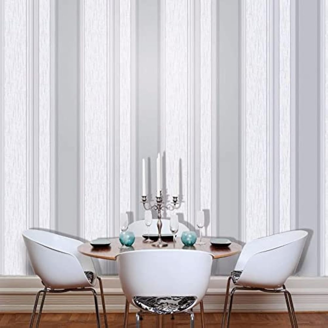 Synergy Stripe Grey Modern Wallpaper Wall Covering M0853