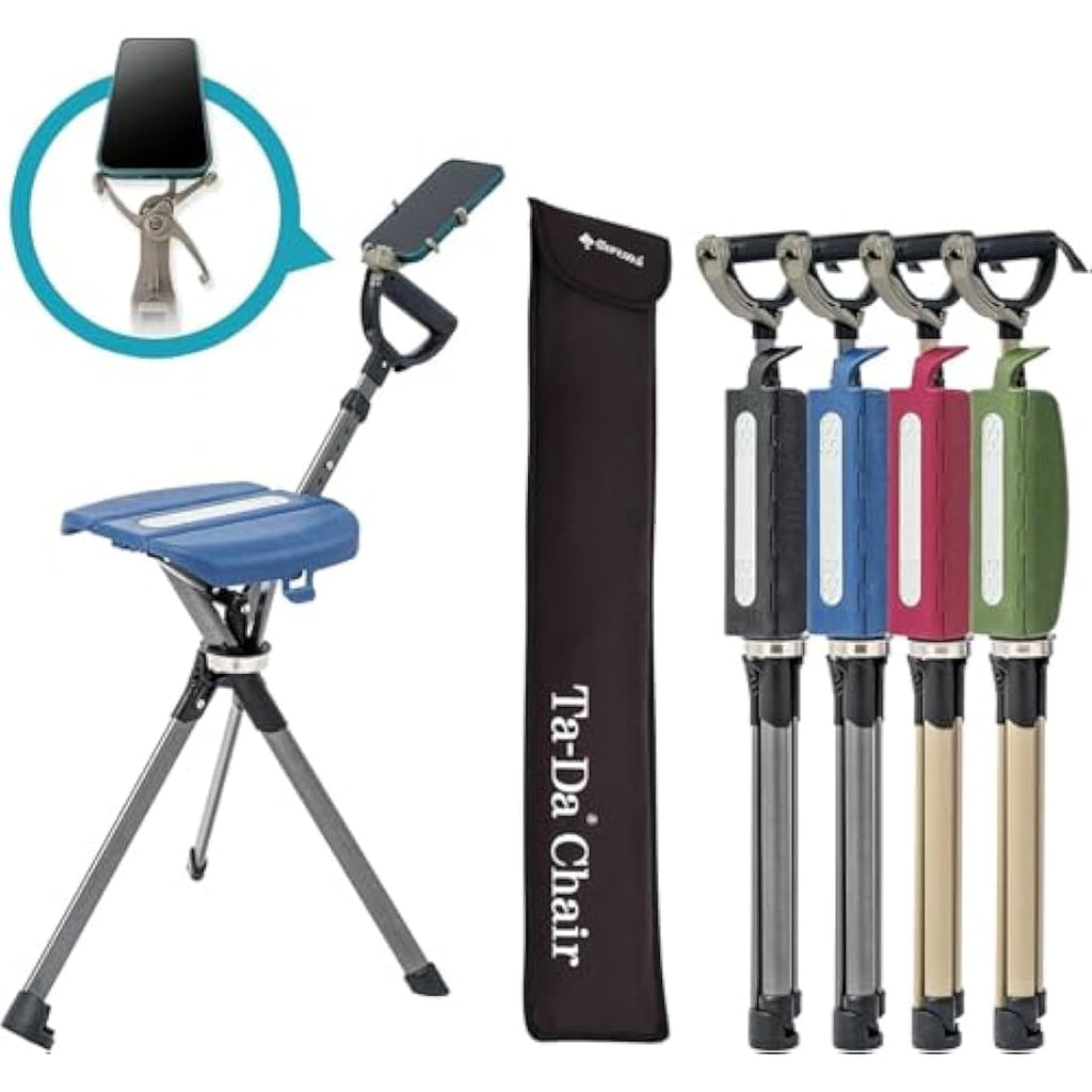 Ta-Da Chair Series 2 PRO | Adjustable Walking Stick with Seat – 136kg