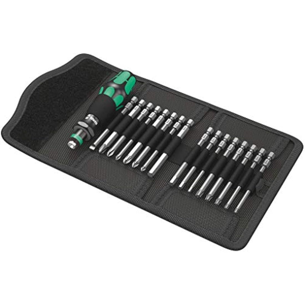 Wera Kraftform Kompakt 60 Screwdriver & Bit Set - 17pc Rapidaptor