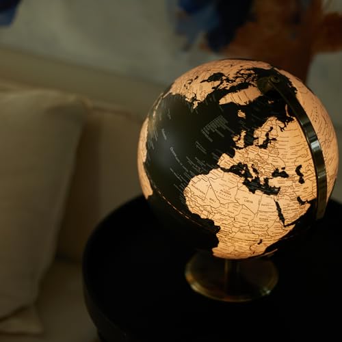 Gentlemen's Hardware Illuminated City Lights Globe – Blue, 25.4cm