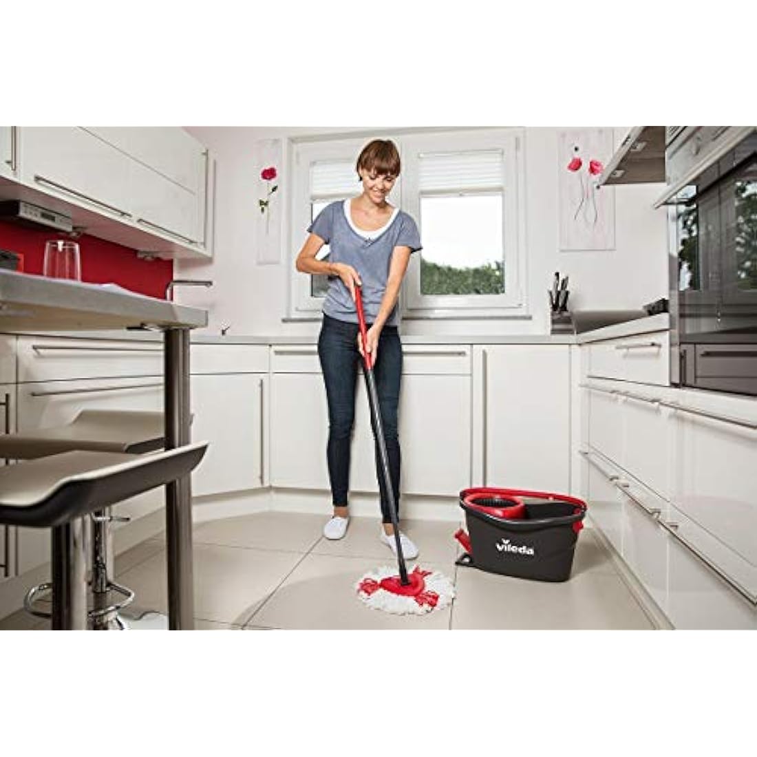 Vileda Turbo 2in1 Spin Mop Refill - Microfibre Mop Head, Pack of 2