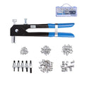 Toprema 126pcs Rivet Nut Tool Kit - Hand Riveter Gun with M3-M8 Mandrels