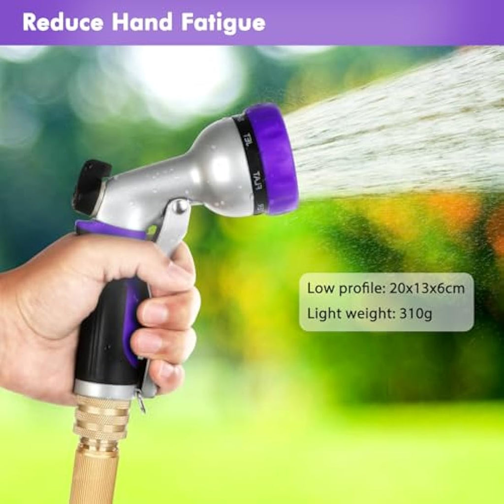 Restmo Heavy Duty Metal Garden Hose Spray Gun – 7 Pattern High Pressure Nozzle