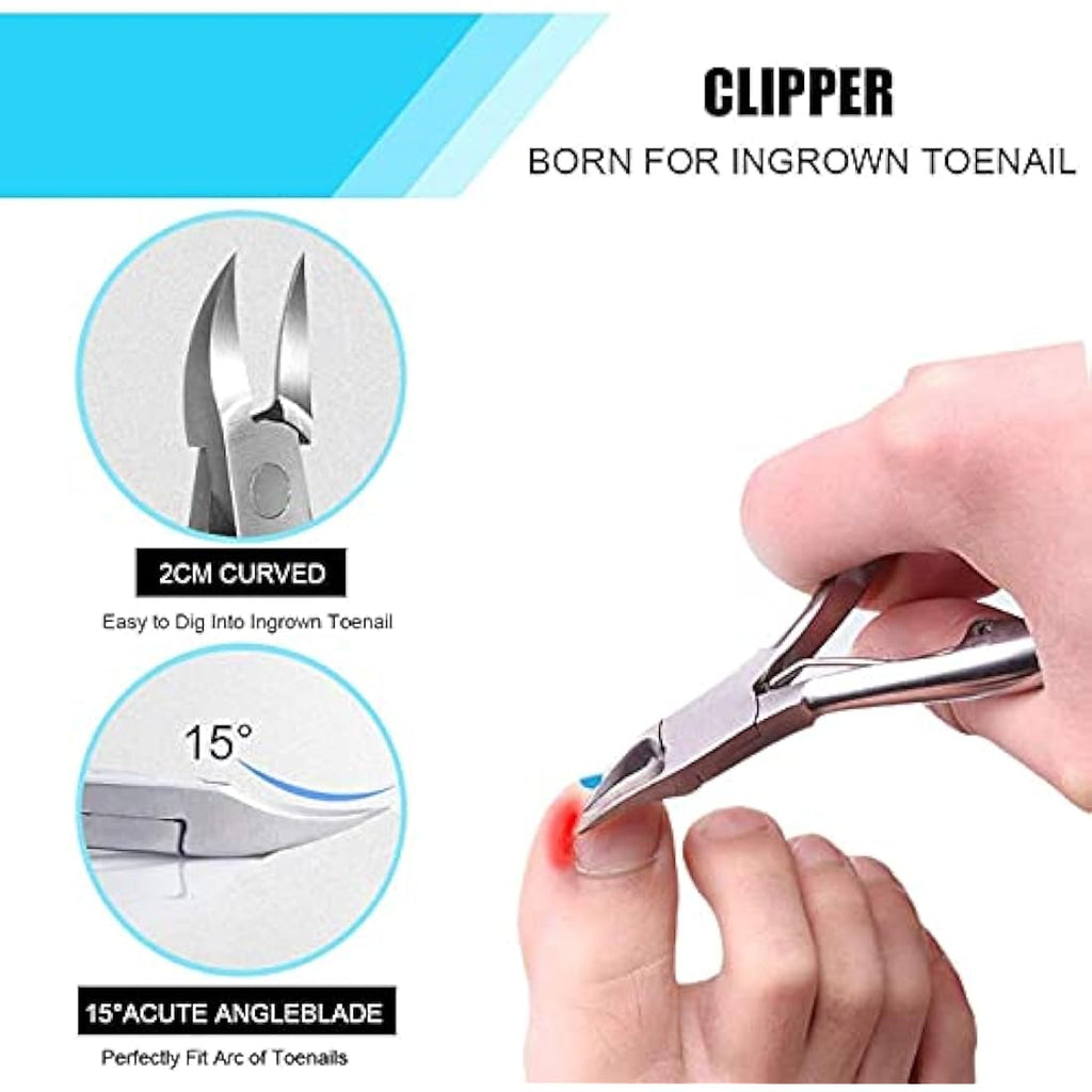 OosoFitt 7-Piece Ingrown Toenail Clipper Set | Surgical Stainless Steel