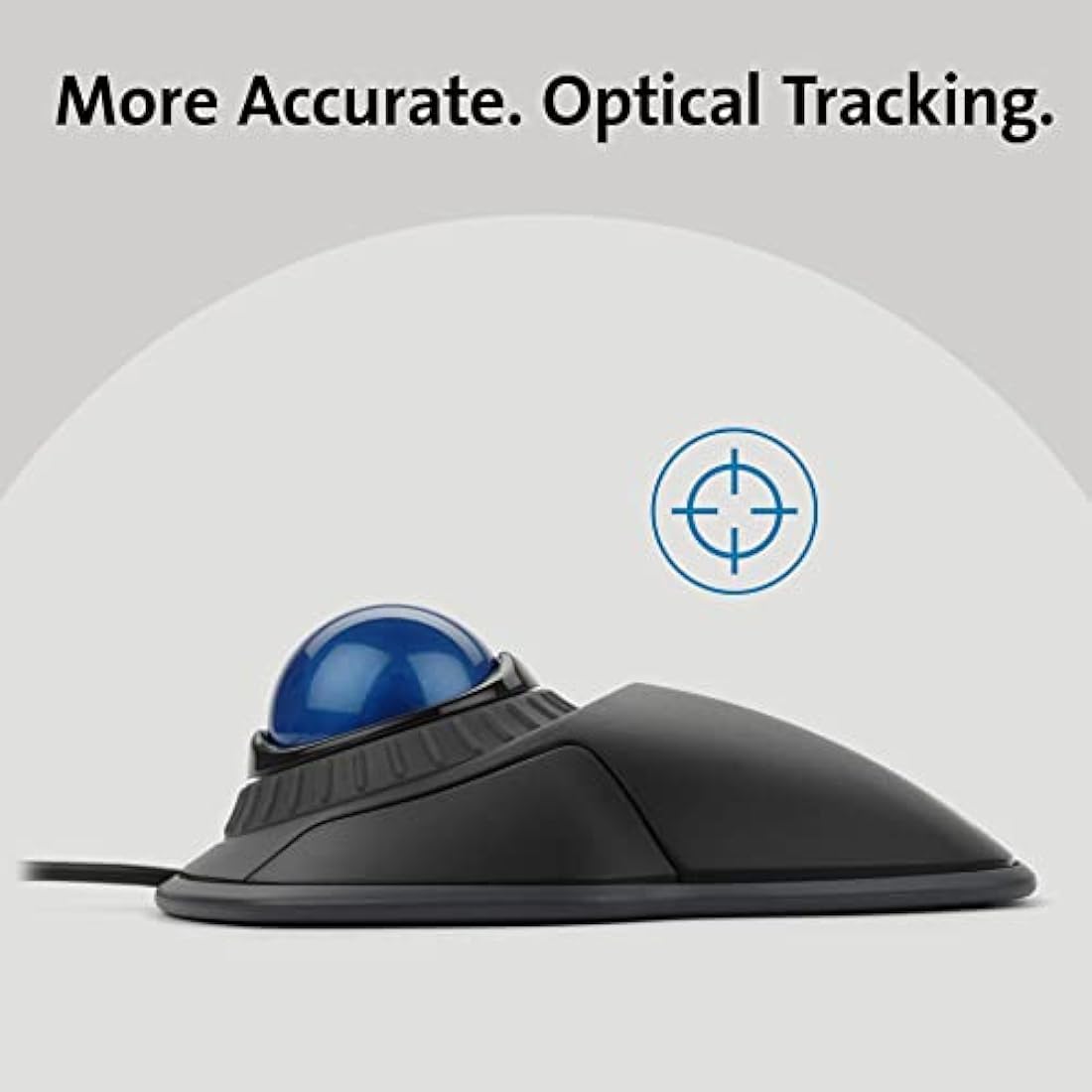 Kensington Orbit Wired Trackball Mouse with Scroll Ring – Blue